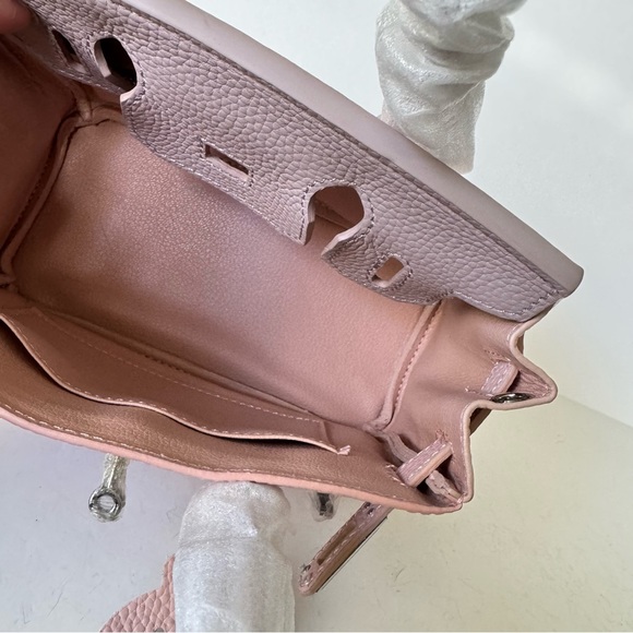 *FLAW Pink Lavender Colorblock 20 Lock Key Doctor's Bag Satchel Crossbody T14 - Picture 9 of 13